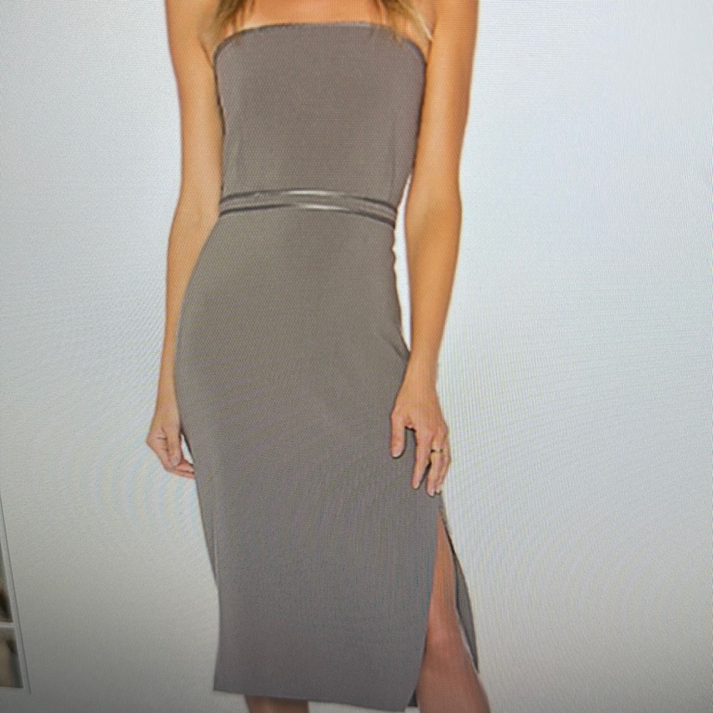 Elizabeth and James Sierra midi dress in gray